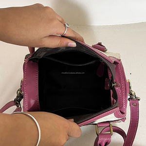 Wholesale Manufacture Tooled Cowhide Leather Mini <b>Duffle</b> <b>Bag</b> for <b>Women</b> Crossbody <b>Small</b> Speedy Handbag Purse Travel Overnight <b>Bag</b> - Product Image 6