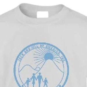 เสื้อยืดแขนสั้นลายกราฟิกสีเทาอ่อนสำหรับวัยรุ่น คอกลมพิมพ์ลายวงกลมสีน้ำเงิน เสื้อยืดลำลองน้ำหนักเบาสำหรับทุกวัน - Product Image 2