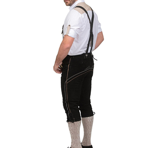 Últimas novedades en pantalones cortos de cuero para hombre, 100% cuero, logotipo personalizado, pantalones bávaros para hombre con servicio OEM, kneibund - Product Image 3
