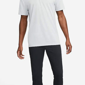 Polo homme gris clair respirant à séchage rapide, coupe ajustée, manches courtes, pour tenue décontractée, bureau ou sport - Product Image 5