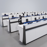 Système de console modulaire pour poste de contrôle de diffusion, console de poste de travail professionnelle pour centre de commandement 911, conception de mobilier