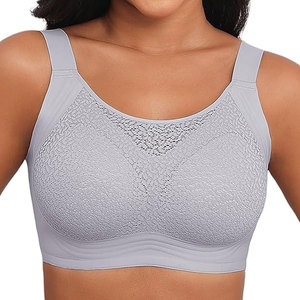 Solid Trader Brassière de sport respirante et de soutien, confort maximal, sans coutures, bretelles larges, pour la gym et la course, style crop top - Product Image 4