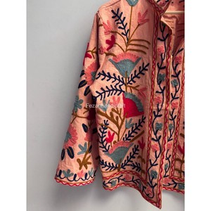 Indian Suzani Cotton Jacket Handmade Winter Unisex Jacket Uzbek Embroidery Jacket Women's Casual Jacket <b>Coat</b> - Product Image 5