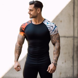 Camiseta de Manga Corta para Hombre con Protección Solar UPF 50+ UV, Tejido Reciclado Anti UV, para Surf - Product Image 1