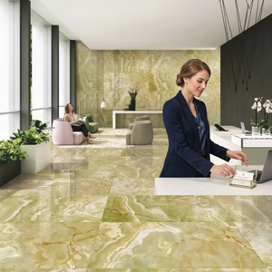 Carreaux de sol en porcelaine vert Liva Home Wall 600x1200mm Le sol en marbre noir en céramique ressemble à des carreaux de porcelaine Carreaux muraux brillants - Product Image 6