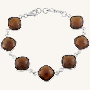 Pulsera de Cuarzo Miel en Plata de Ley 92.5 KLSB-20446 - Product Image 1