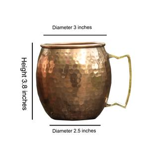 Mug en acier ayurvédique, design rustique écologique, pour le bureau, les mariages, les fêtes, les boissons - Product Image 6