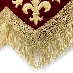 Bandera Hecha a Mano de Alta Calidad con Base de Terciopelo Suave Premium y Bordado Dorado de Alta Densidad, Diseño Personalizado - Product Image 2