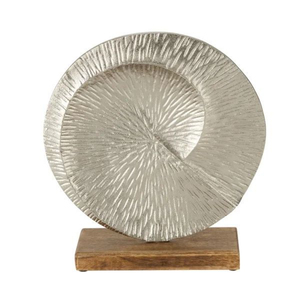 Escultura de flores abstracta de aluminio dorado moderno de lujo sobre base de mármol, elegante pieza decorativa para el hogar, para sala de estar y oficina. - Product Image 2