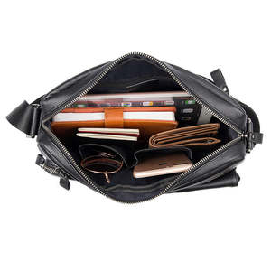 Top Grain Genuine Leather Men's <b>Briefcase</b> Business Messenger Bag New Fashion Crossbody Shoulder <b>Briefcase</b> Wholesale Supply - Product Image 5