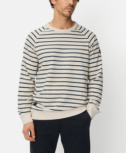 Sweat-shirt pour homme en molleton tricoté décontracté, personnalisé avec logo OEM, automne-hiver, rayé, en coton/polyester, 340 GSM - Product Image 1