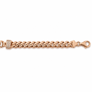 18kt Gold Heart Link Chain <b>Bracelet</b> with Cubic Zirconia Accent High Polish <b>Cute</b> Fashion Jewelry for Women Daily Wear Gift Party - Product Image 4