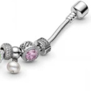   Bracelet à breloques de luxe pour femme, élégant, vert, rose et doré, bijou de mode, accessoire de poignet stylé - Product Image 5