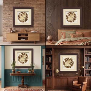 <b>Elephant</b> Premium Natural <b>Decorative</b> Wood Veneer Sheet Modern Design Wall Mounted Multifunction Storage Furniture Interior Design - Product Image 2