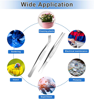 Pince à épiler professionnelle à pointe plate et courbée en acier inoxydable avec design dentelé incurvé pour coraux plantes bijoux artisanat OEM par KKZ