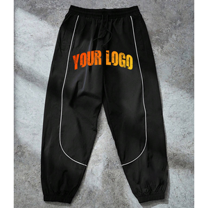 Custom Logo Streetwear Jogger Pants Men Nylon Polyester Elastic Waist Adjustable Hem Training Pants Wholesale - Product Image 4