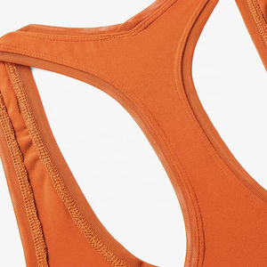 Camisetas deportivas personalizadas con logo naranja, clásicas, ajustadas, sin mangas, sexys, para mujer, de alta calidad. - Product Image 4