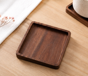 Handmade Durable Polished Eco-Friendly Acacia Wood <b>Square</b> Serving Tray <b>Set</b> for Tea Coffee Snacks Kitchen & Dining - Product Image 6