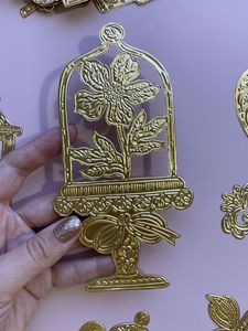 Gold Plated Christmas <b>Car</b> Hanging <b>Ornament</b> Metal Cast Die Cut Tree Decor Party Favor Souvenir - Product Image 5
