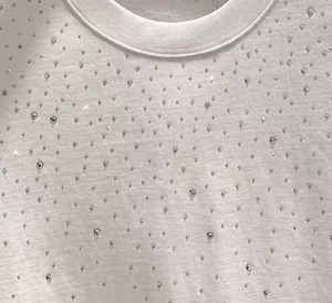 Men's & Women's Galaxy Scatter <b>Rhinestone</b> T-Shirt 2026 Deep Jet Black Oversized Silver Sparkle Crystal Streetwear <b>Top</b> HD - Product Image 4