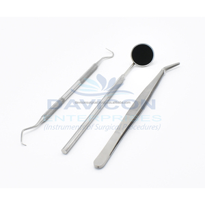 Juego de 3 Herramientas Dentales, Incluye Espejo con Mango, Acero Inoxidable, Instrumento Manual para Limpieza Dental, Instrumentos Quirúrgicos Básicos - Product Image 5