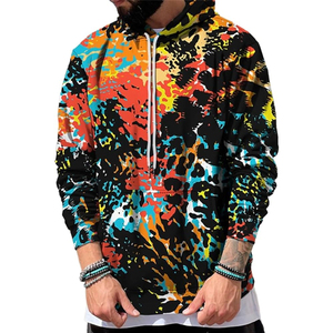 Sweat à capuche en polaire ultra doux pour homme, personnalisé, avec impression numérique, 100 % coton, anti-boulochage, design tendance - Product Image 1