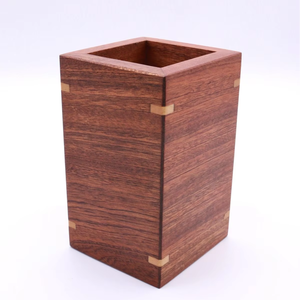 Organizador de escritorio de madera cuadrado ecológico de alta calidad, diseñado a medida, por blossom craft india - Product Image 1