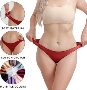 Nouvelle Tendance : Culottes String Femme Taille Basse Brodé 100% Coton, Sexy, Tricot Lisse, Respirant, Extensible et Confortable pour le Quotidien - Product Image 2
