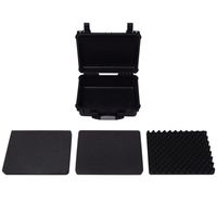 Estuche Protector para Equipo, 16x13x6.9 Pulgadas, Negro, Impermeable, con Cierre de Cierres de Seguridad, Asa Resistente para Uso en Exteriores, Pesca, Material ABS