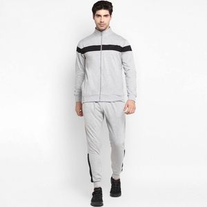 Custom Poly Stand Collar Track Sweatsuits Full Zip Contrast Panel Warm Up Athletic Training Active <b>Jogger</b> Pant Sweatsuits Sets - Product Image 1