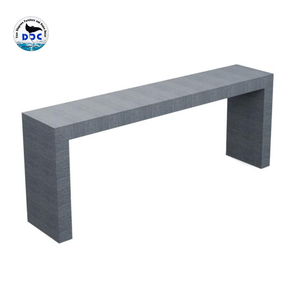Custom Color Faux Shagreen & MDF Modern <b>Console</b> <b>Table</b> with Floating Shelves <b>Storage</b> for Living Room Bedroom Hotel/Villa Dining - Product Image 6