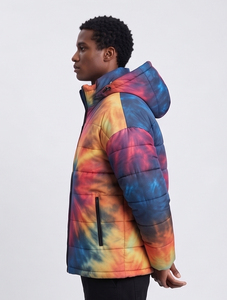 Chaqueta Acolchada Unisex de Invierno, Cortavientos, Ecológica, Estilo Urbano, con Capucha y Cierre, Abrigo Grueso de Poliéster Informal para Hombre - Product Image 3