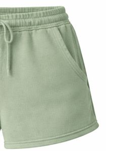 Manufacturer Women Sage Green Cotton Fleece <b>Shorts</b> Elastic Waist Casual Summer Lounge Wear Custom Manufacturer Premium Quality - Product Image 4