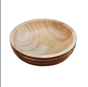 Ensalada de madera de acacia natural hecha a mano y cuencos de madera de frutas - Product Image 1