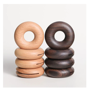 Ensemble d'ustensiles de cuisine écologiques de qualité supérieure, pinces à sceller créatives en bois en forme de beignet pour sacs de nourriture, de collations et de café - Product Image 5