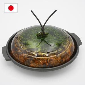 Pot Toban peu profond, fabriqué au Japon, plaque plate en aluminium avec couvercle, revêtement exceptionnel par un artisan japonais, plat individuel pour plats chauds - Product Image 3