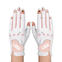 Guantes de Golf sin Dedos de Cuero Genuino para Hombre, Transpirables, Antideslizantes, Ligeros y Flexibles para un Agarre Mejorado