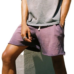 Shorts de algodón de verano con logo personalizado en venta, transpirables y de secado rápido para hombre, shorts con lavado ácido en diferentes tallas. - Product Image 5
