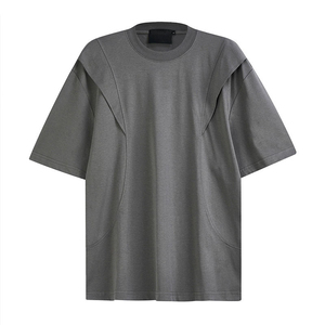 Camiseta de lujo para hombre, de gran tamaño, lisa, desgastada, de peso pesado, con estampado personalizado, estilo urbano, talla grande, para venta al por mayor - Product Image 3