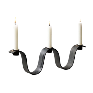 Candelabro Circular de Hierro Metálico con Acabado Negro para Cena Romántica a la Luz de las Velas, Decoración para el Hogar y Bodas - Product Image 3