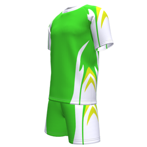 ชุดเสื้อฟุตบอลสีเหลืองเขียวแบบซับลิเมชั่น ชุดเต็มสำหรับฝึกซ้อมฟุตบอลชาย - Product Image 4