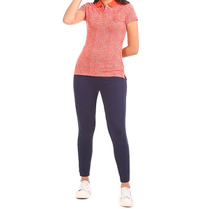 Women Short Sleeve Polo Shirt Stylish Casual Fashion Ladies Stripe Knit Polo Shirt Soft Breathable Apparel IN PAKISTAN - Product Image 1
