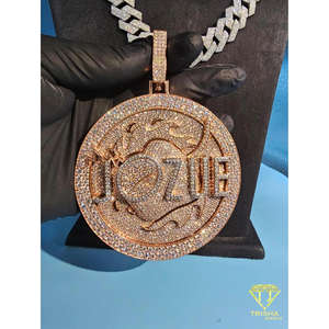 Iced Out Custom Name <b>Pendant</b> Jozue In 925 Sterling Silver Hip Hop <b>Moissanite</b> Diamond Round Luxury <b>Charm</b> - Product Image 3