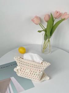 Boîte à mouchoirs en jute naturelle de qualité supérieure – Porte-mouchoirs décoratif fait main pour salon, bureau et table d'hôtel - Product Image 6