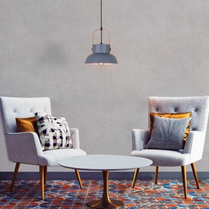 Fabricant de lampes suspendues industrielles en gros, lampe suspendue en métal gris sur mesure, offre des luminaires de plafond en forme de dôme de style nordique en gros. - Product Image 3