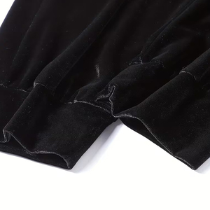 Women Fleece Velour Zipper Hooded Tracksuit Casual 100% Cotton Zip Up Elastic Waist Full Sleeve Winter Sweat Tracksuit <b>Ladies</b> - Product Image 4