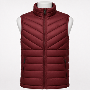 Custom <b>Puffer</b> <b>Vest</b> for Men Lightweight Quilted Warm Sleeveless Winter <b>Jacket</b> Outdoor Casual Fashion Clothing Wholesale - Product Image 5