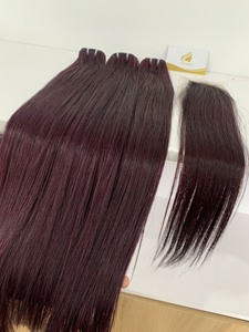2024 para Genius Weft Light Color 100% Extensiones de cabello humano Remy NUEVO producto Originario de Vietnam - Product Image 6