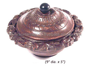 Vente en gros de saladier rond imprimé sur mesure, plat de service en bois enduit d'émail écologique et alimentaire - Product Image 3