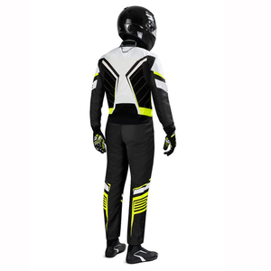 Combinaison de course moto pour homme à manches longues, noir, blanc, jaune, impression par sublimation, respirante, pour toutes les saisons - Product Image 2